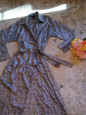 Banana Republic Black and White Maxi Shirt Dress